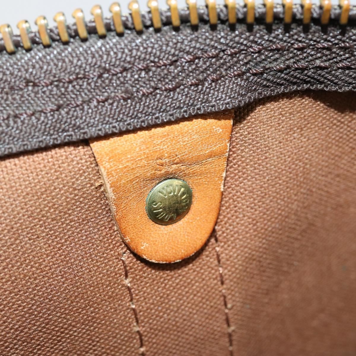 Louis Vuitton Keepall Bag Monogram Canvas, BROWN, CANVAS, Travel bag