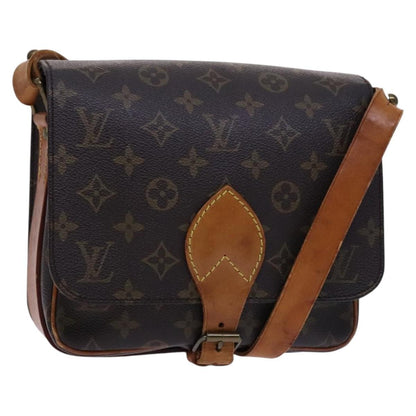 Louis Vuitton Cartouchiere Handbag Monogram Canvas, BROWN, CANVAS, Shoulder bag