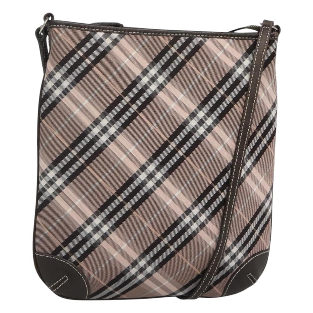 Burberry Nova Check Blue Label Canvas, PINK, CANVAS, Shoulder bag