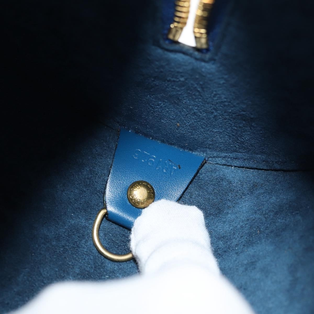 Louis Vuitton Soufflot Handbag Epi Leather, BLUE, LEATHER, Handbag