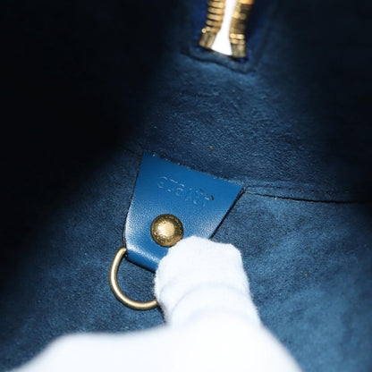 Louis Vuitton Soufflot Handbag Epi Leather, BLUE, LEATHER, Handbag