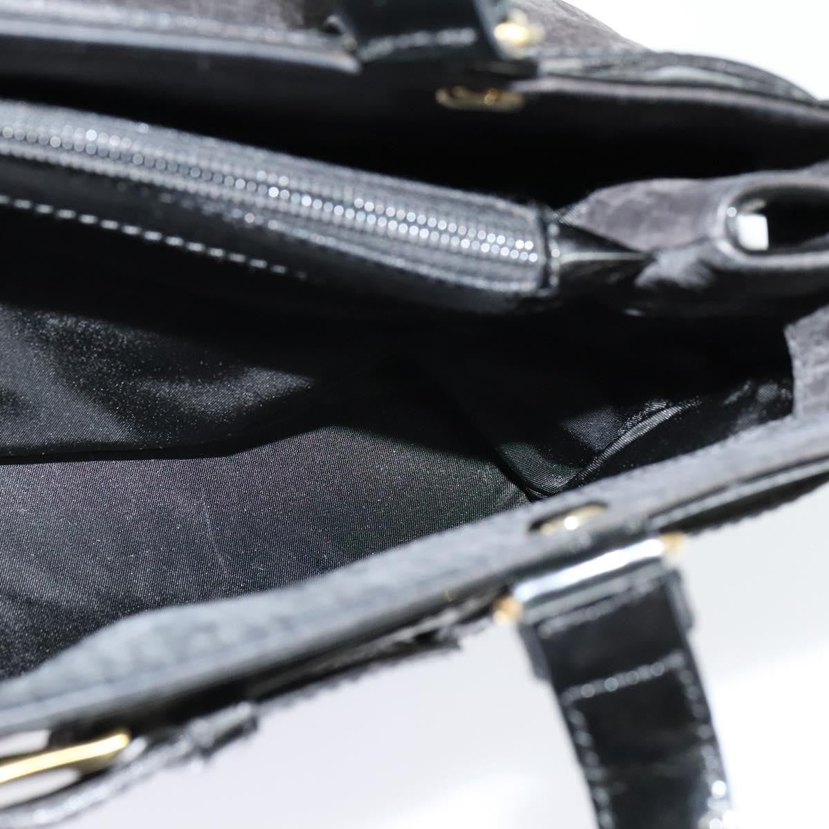 Christian Dior Vintage Trotter Horizontal Tote Canvas, BLACK, CANVAS, Tote bag