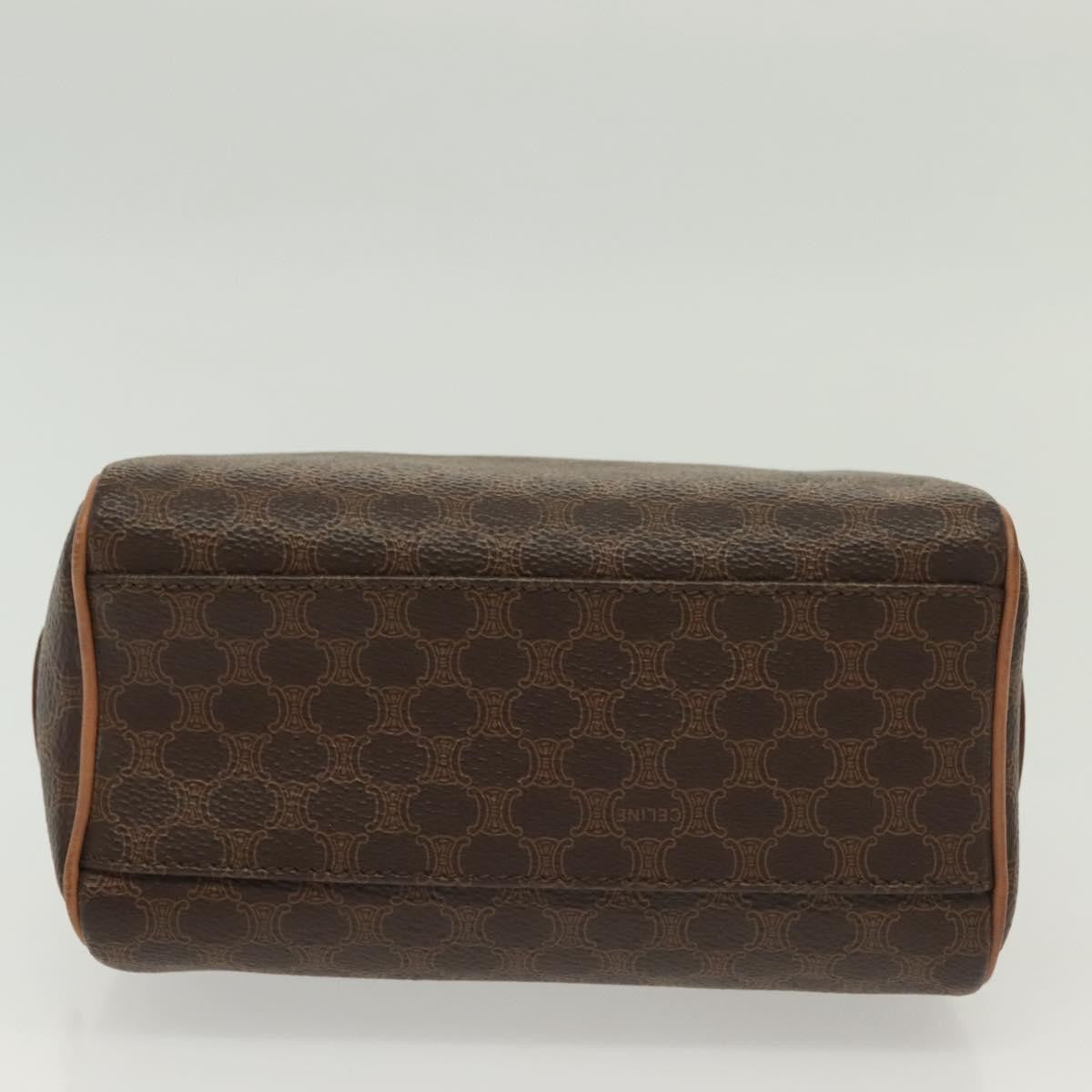 Celine Macadam Handbag Macadam with leather, BROWN, CANVAS, Handbag