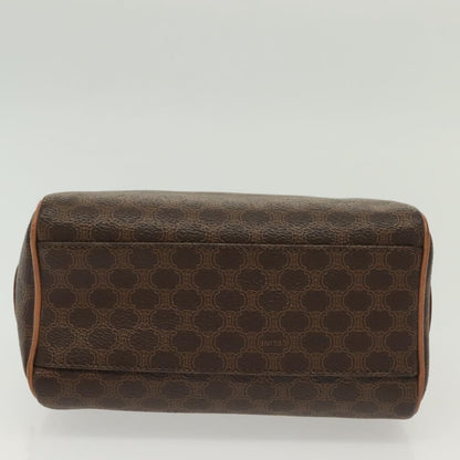 Celine Macadam Handbag Macadam with leather, BROWN, CANVAS, Handbag