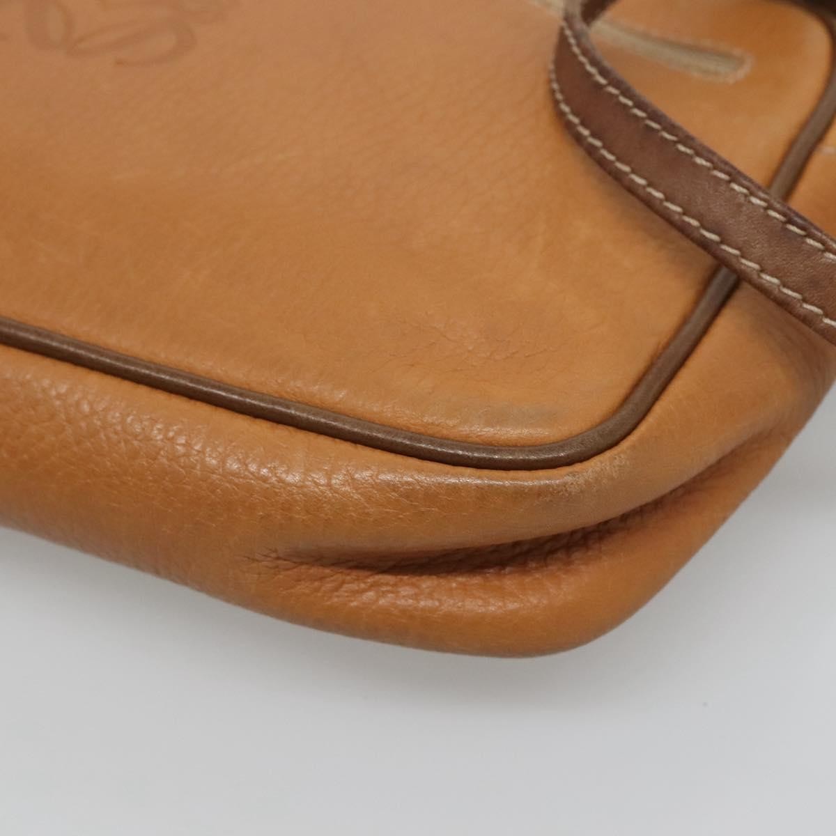 Loewe Anagram Clutch Bag Leather, BROWN, LEATHER, Clutche & pouche