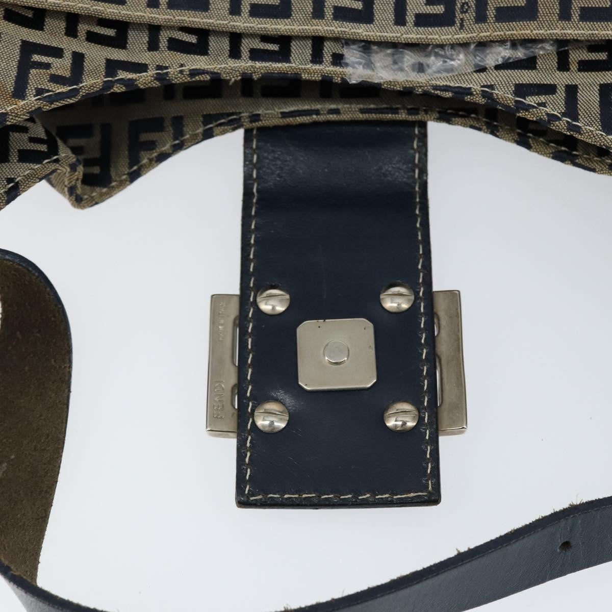 Fendi Vintage Hobo Zucchino Canvas, NAVY, CANVAS, Shoulder bag