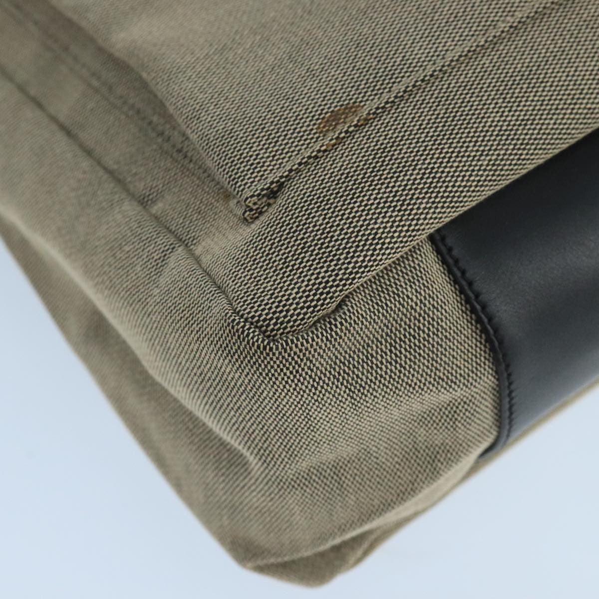 Gucci Vintage Bamboo Handle Tote Canvas, BEIGE, CANVAS, Shoulder bag