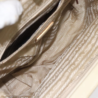 Prada Vintage Zip Handbag Tessuto, BEIGE, NYLON, Handbag