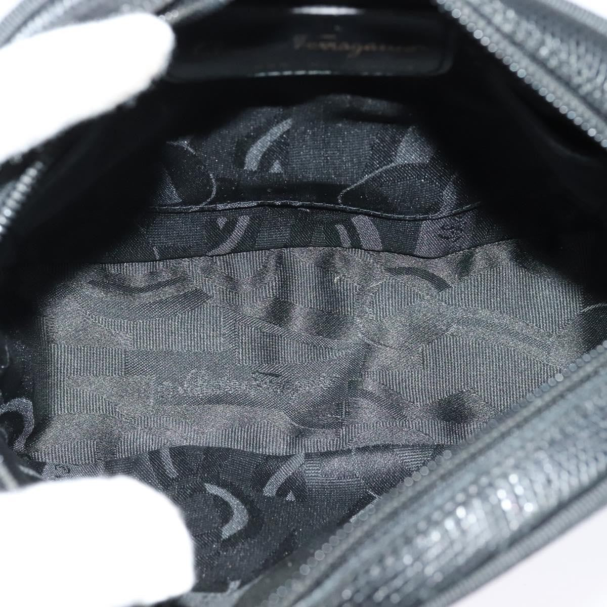 Salvatore Ferragamo Vala Shoulder Bag Leather, BLACK, LEATHER, Shoulder bag