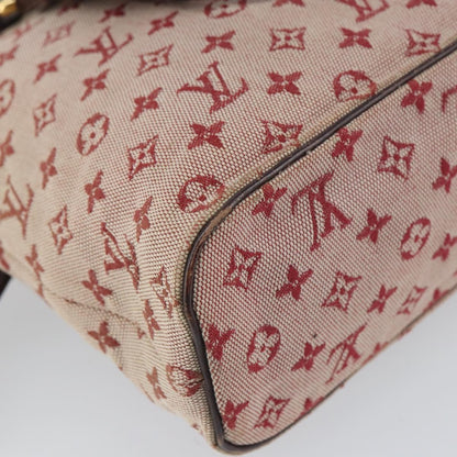 Louis Vuitton Lucille Handbag Mini Lin, RED, CANVAS, Handbag