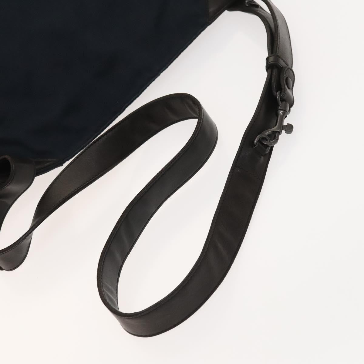 Bottega Veneta Vintage Flap Shoulder Bag Cotton, NAVY, COTTON, Shoulder bag