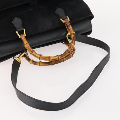 Gucci Bamboo tote bag Suede, Black, Suede, Tote Bag