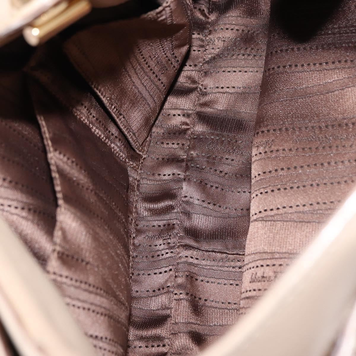 Salvatore Ferragamo Betulla Chain Tote Leather, BEIGE, LEATHER, Tote bag