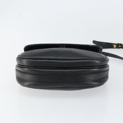 Burberry Vintage Shoulder Bag Leather, BLACK, LEATHER, Shoulder bag