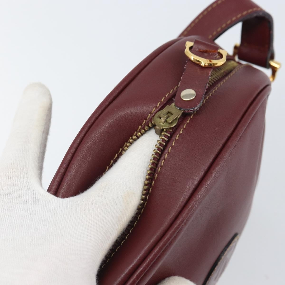 cartier Must de Cartier Shoulder Bag Leather, BURGUNDY, LEATHER, Shoulder bag