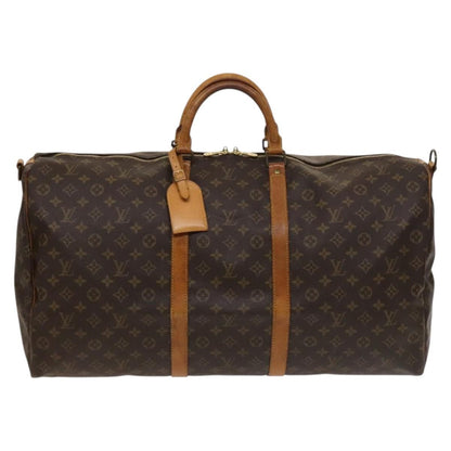 Louis Vuitton Keepall Bandouliere Bag Monogram Canvas, BROWN, CANVAS, Travel bag