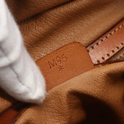 Celine Vintage Macadam Handbag Canvas and Leather, BROWN, CANVAS, Handbag