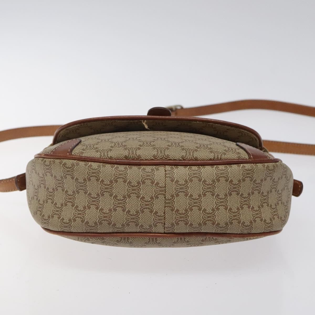 Celine Macadam Shoulder Bag PVC Leather, BEIGE, CANVAS, Shoulder bag