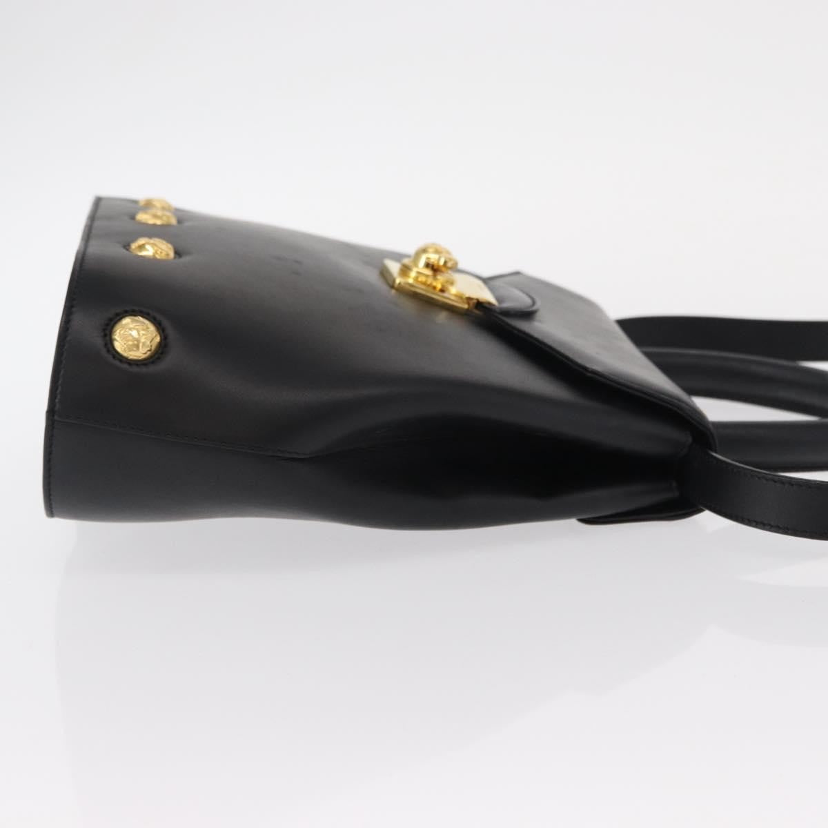 Salvatore Ferragamo Vintage Handbag Leather, BLACK, LEATHER, Handbag