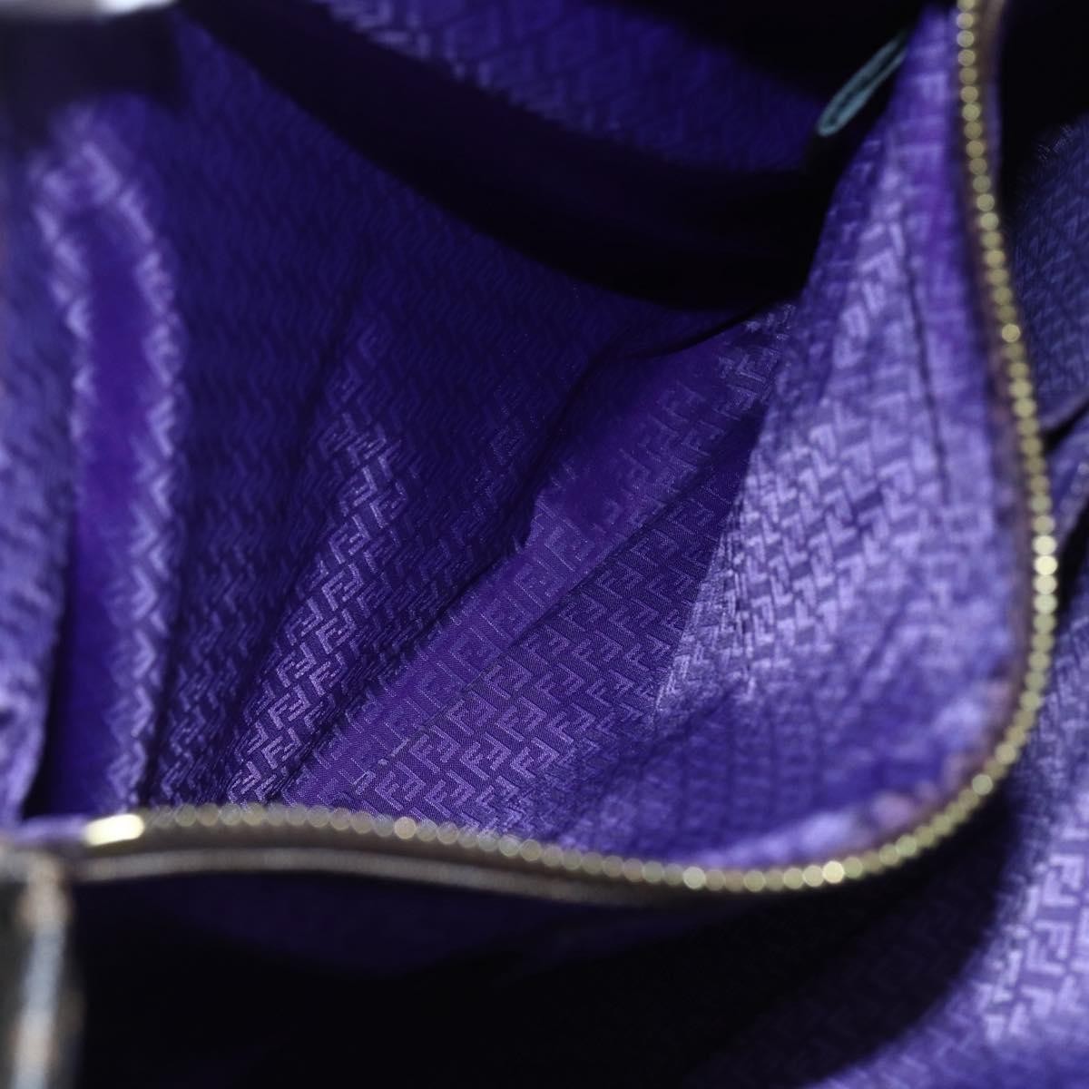 Fendi Compartment Shopping Tote Zucca Coated Canvas, BLACK, PVC, Tote bag