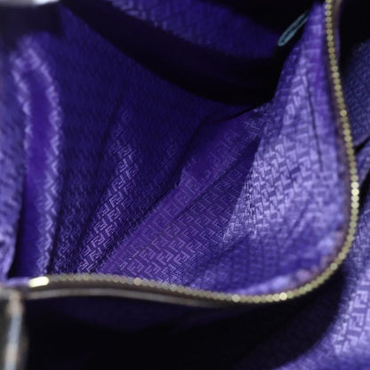 Fendi Compartment Shopping Tote Zucca Coated Canvas, BLACK, PVC, Tote bag