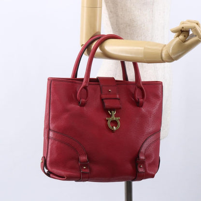 Salvatore Ferragamo Vintage Handbag Leather, RED, LEATHER, Handbag