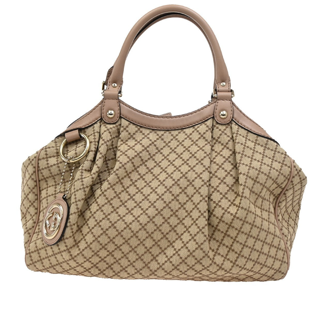 Gucci Sukey Tote Diamante Canvas, BEIGE, CANVAS, Tote bag