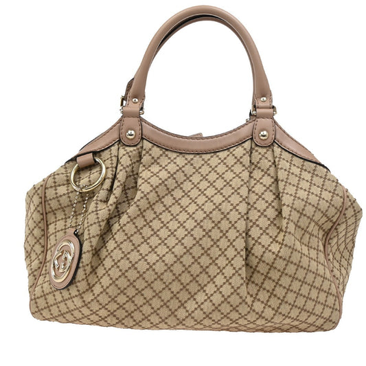 Gucci Sukey Tote Diamante Canvas, BEIGE, CANVAS, Tote bag