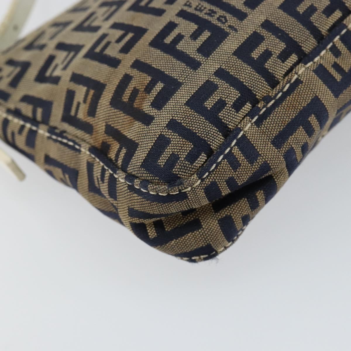 Fendi Pochette Shoulder Bag Zucchino Canvas, NAVY, CANVAS, Clutche & pouche