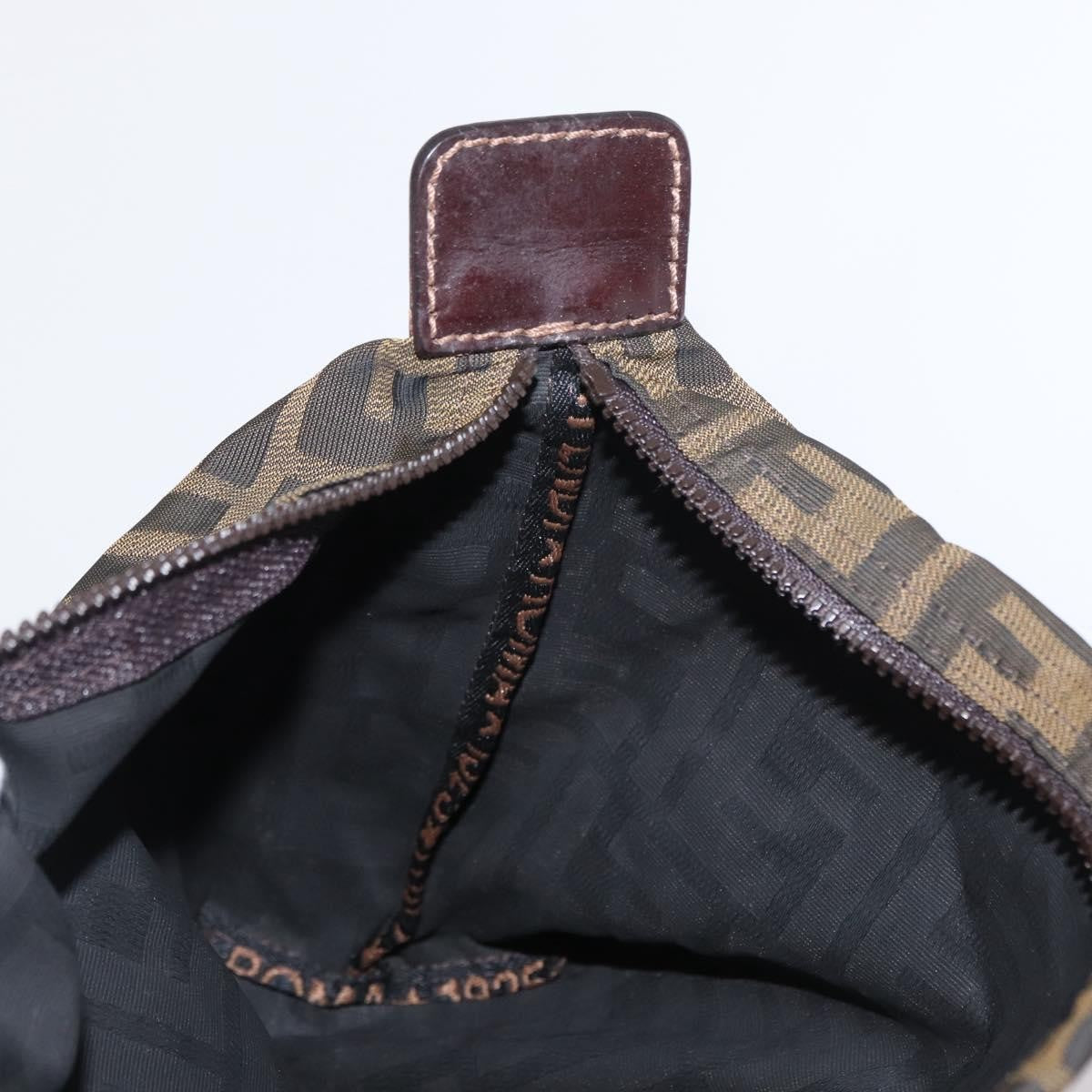 Fendi Logo Zucca Clutch PVC Leather, BLACK, CANVAS, Clutche & pouche