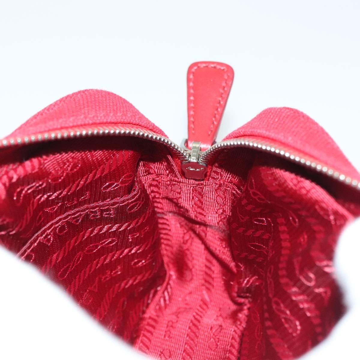 Prada Zip Around Toiletry Bag Canvas, RED, CANVAS, Clutche & pouche