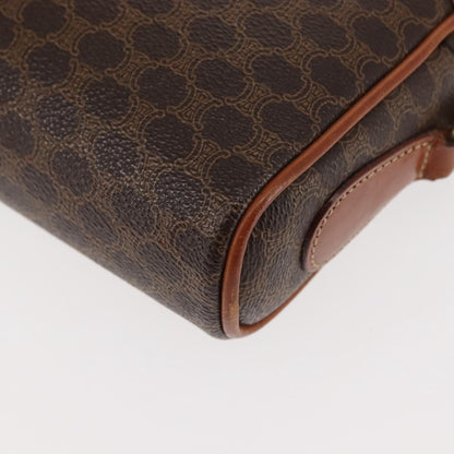 Celine Macadam Shoulder Bag PVC Leather, BROWN, CANVAS, Shoulder bag