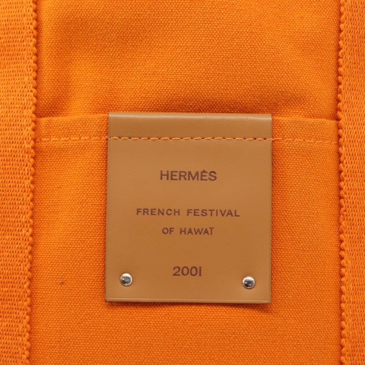 Hermes Fourre-tout Herline Fourre-tout Herline, ORANGE, CANVAS, Tote bag