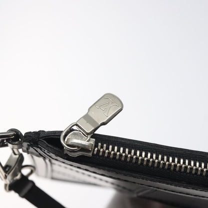 Louis Vuitton Delmonico Pochette Stretch Epi Leather, BLACK, LEATHER, Clutche & pouche