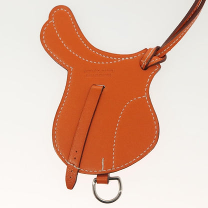 Hermes Paddock Selle Bag Charm Leather, BROWN, LEATHER, Charms and Keychains