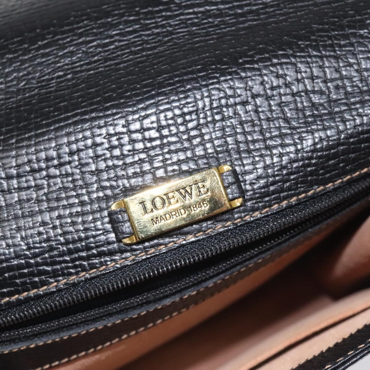 Loewe Barcelona Shoulder Bag Leather, BLACK, LEATHER, Shoulder bag