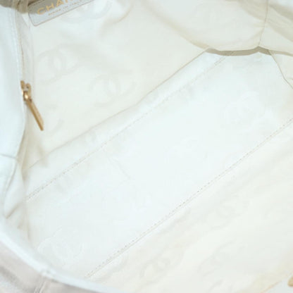 Chanel Vintage Timeless Chain Shoulder Bag Lambskin, WHITE, LEATHER, Tote bag