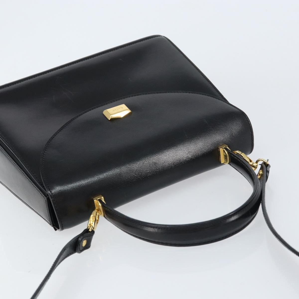 Bally Vintage Handbag Leather, BLACK, LEATHER, Handbag