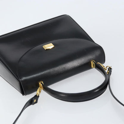 Bally Vintage Handbag Leather, BLACK, LEATHER, Handbag