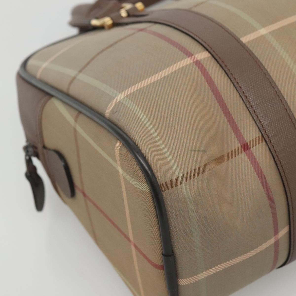Burberry Nova Check Bowling Bag Canvas, BROWN, CANVAS, Handbag