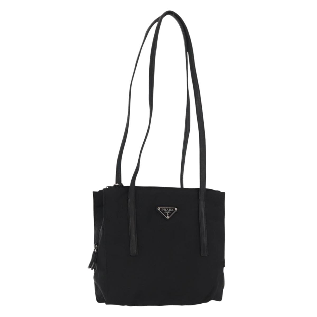 Prada Vintage Shoulder Bag Tessuto, BLACK, NYLON, Shoulder bag