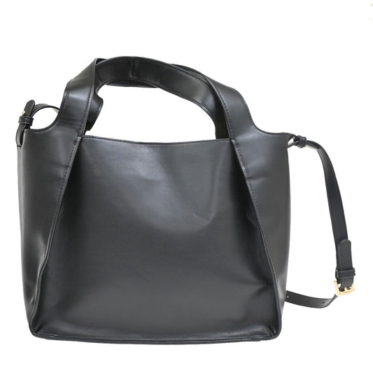 Stella McCartney Alter Tote Perforated Faux Leather, BLACK, FAUX_FUR, Tote bag