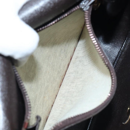 Christian Dior Vintage CD Flap Shoulder Bag Canvas, BROWN, CANVAS, Shoulder bag