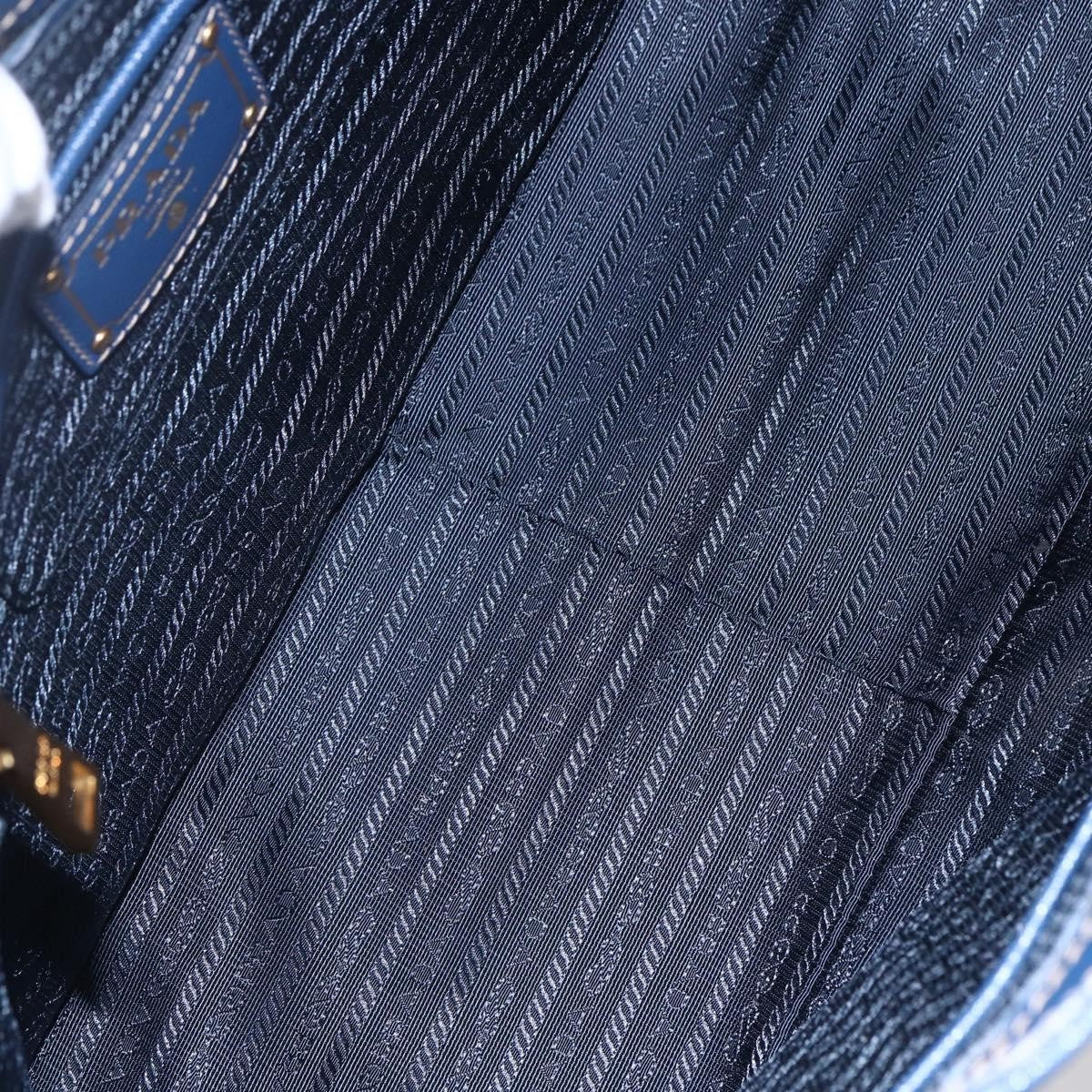 Prada Vintage Handbag Leather, BLUE, LEATHER, Handbag