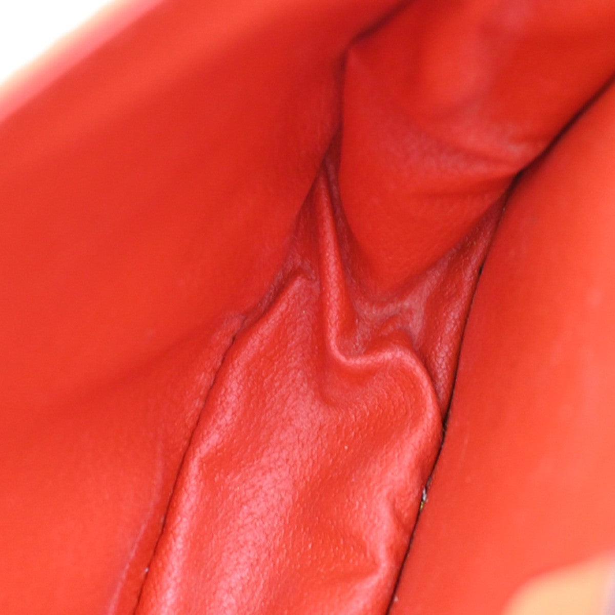 Celine Vintage Flap Shoulder Bag Leather, ORANGE, LEATHER, Shoulder bag