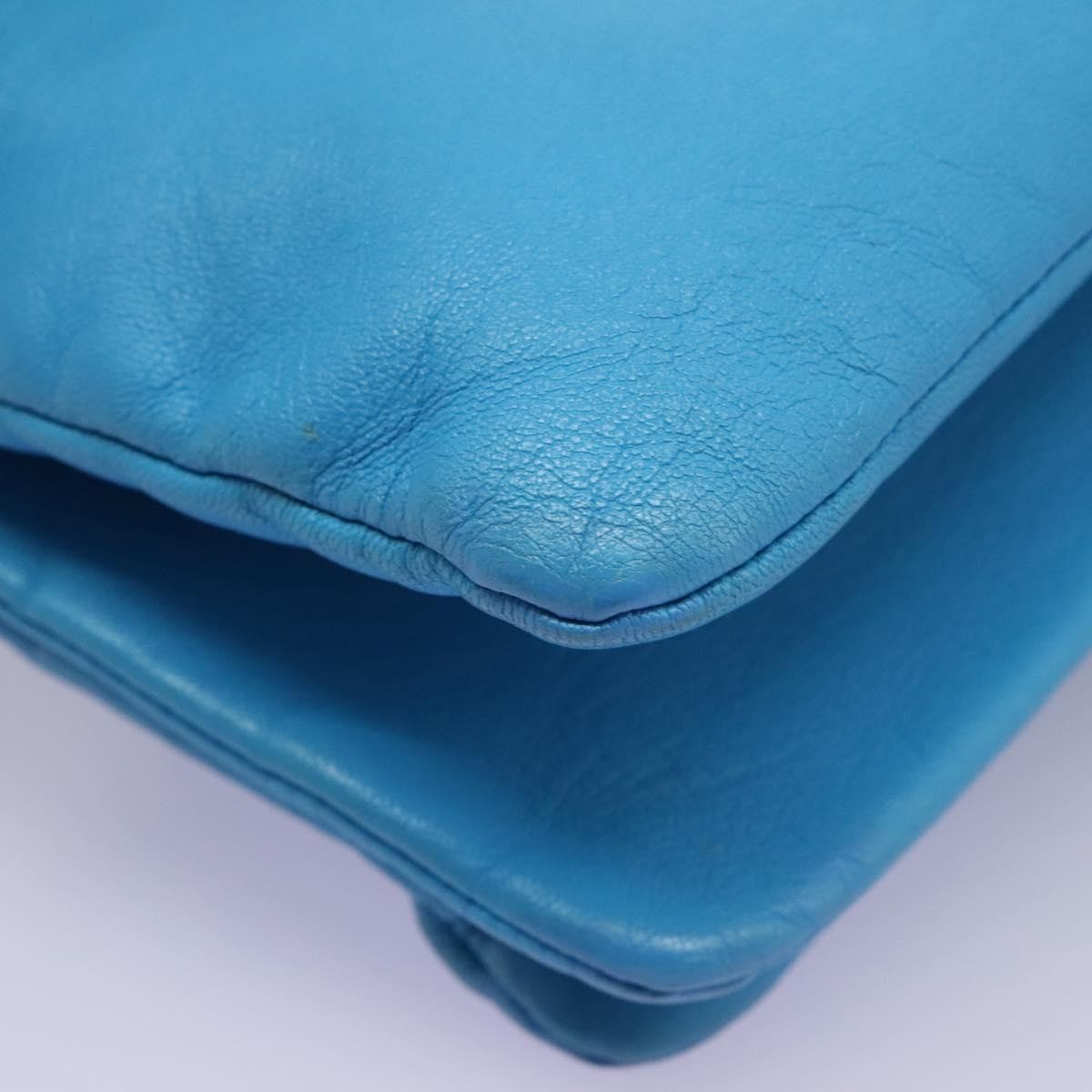 Celine Trio Crossbody Bag Leather, BLUE, LEATHER, Crossbody bag