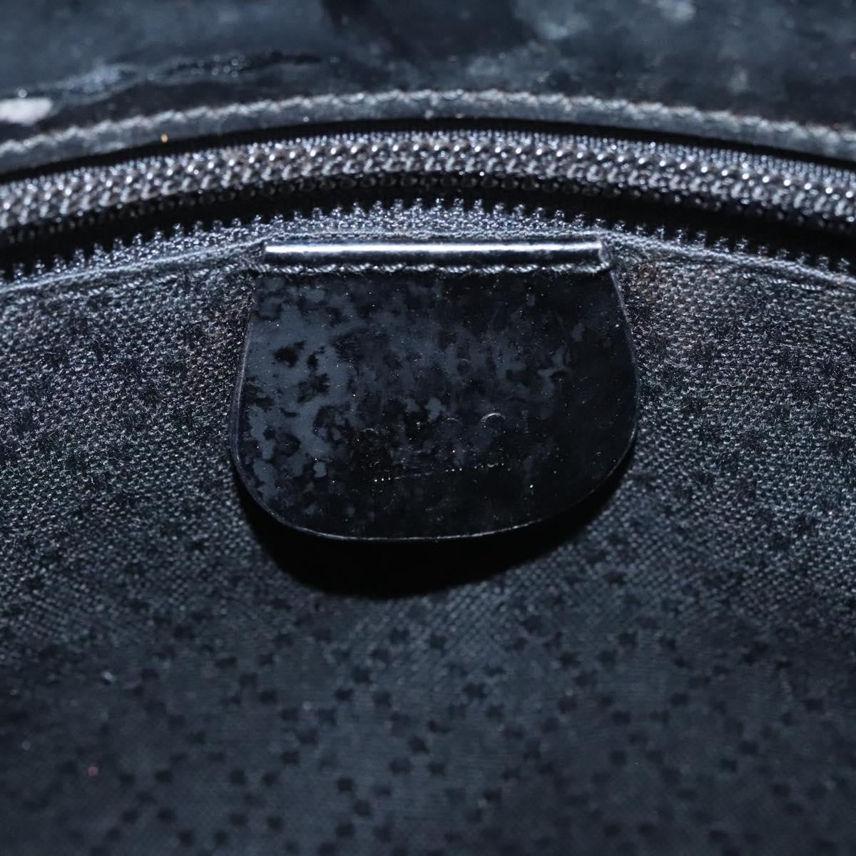 Gucci Vintage Bamboo Handle Bag Nylon, BLACK, CANVAS, Handbag