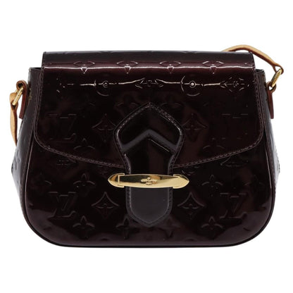Louis Vuitton Bellflower Handbag Monogram Vernis, BURGUNDY, PATENT_LEATHER, Shoulder bag