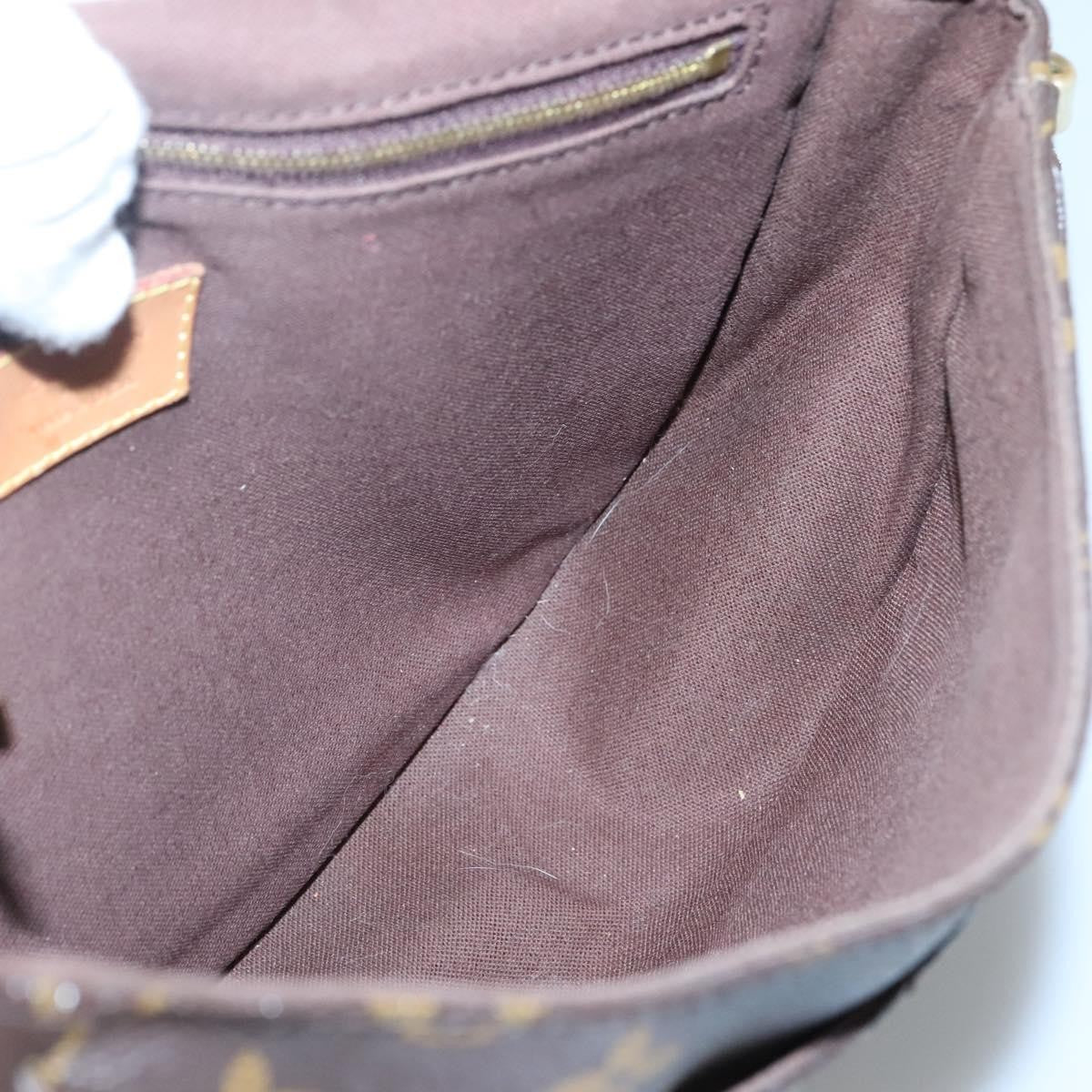 Louis Vuitton Menilmontant Handbag Monogram Canvas, BROWN, CANVAS, Shoulder bag