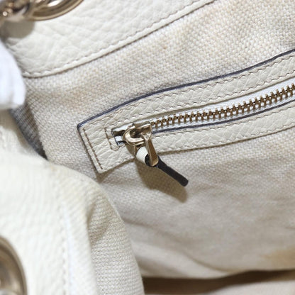 Gucci Soho Chain Strap Shoulder Bag Leather, WHITE, LEATHER, Shoulder bag